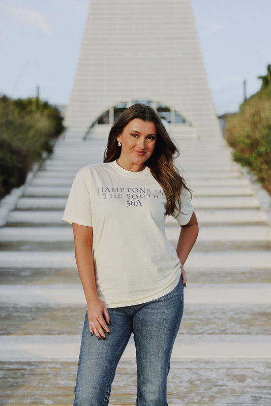 Hamptons of the South Traditional T-Shirt | Cream