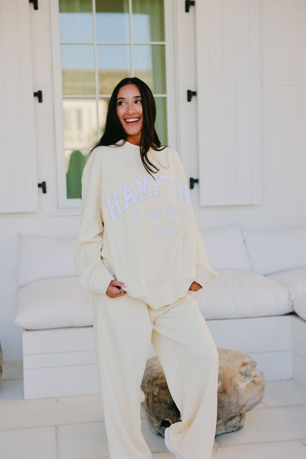 Varsity Crewneck | Butter Yellow