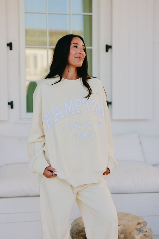 Varsity Crewneck | Butter Yellow