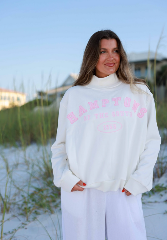 Varsity Crew | White/Rose